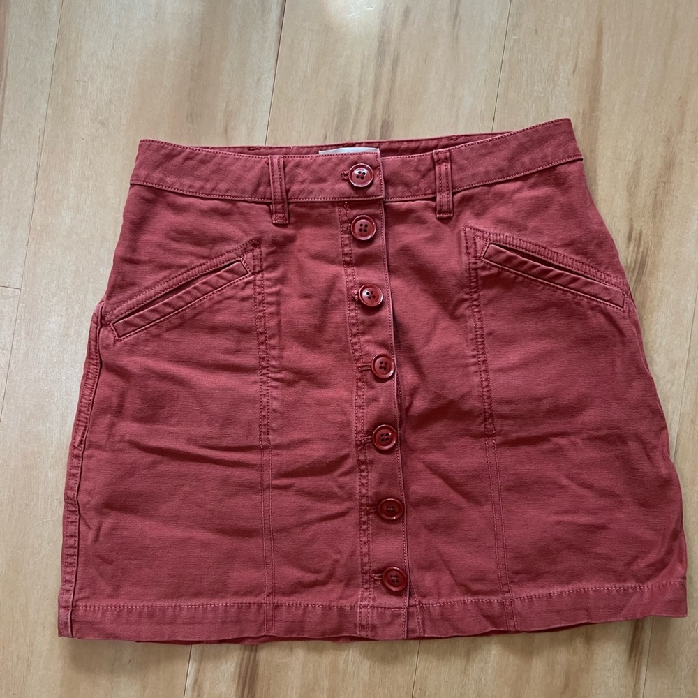 Marine Layer, Button Front Mini Skirt, Size 2 - image 1